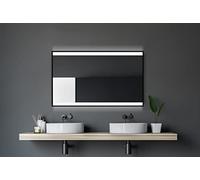 Talos Black Shine Specchio, Nero Opaco, 120 x 70 cm