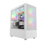 Gamdias Talos E3 Mesh Elite, E-ATX Mid Tower Gaming PC Case w/vetro temperato, 2 x 140 mm e 1 x 1 x 120 mm PWM ARGB ventole integrate, fino a radiatori/AIO 360 mm, 390 mm GPU/VGA RTX 40 Series,