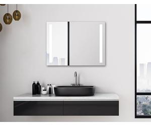 Talos Light Specchio da Bagno, Bianco Caldo, 80 x 60 cm