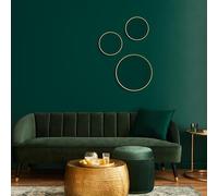 Talos Picasso Specchio Oro Ø 25 cm - con cornice in alluminio di alta qualità per un ambiente elegante - Specchio da bagno perfetto rotondo che unisce eleganza e funzionalità