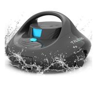 TALOSBO PLECO SE Robot per Piscina Fuori Terra e Interrata, Ricarica Rapida 2.5 Ore, Autonomia 130 Mins, Doppia Trazione, Pulizia Potente, Adatto per Piscine Fino a 85 m²