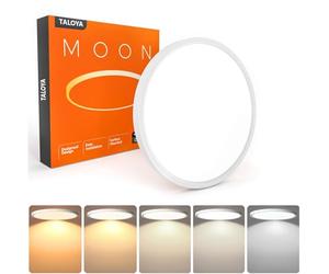 TALOYA LED Ceiling Light,20w 12 inch White,0.94 Inch Thin,Modern Flat Round Lighting Fixture,Surface Mount for Living Room,Bedroom, Color Temperature 3 in 1(3000k/4000k/6500k)