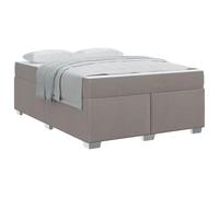 Talpa Fabric Bed Frame with Pocket Sprung Mattress 160 x 200 cm King Size, Upholstered Platform Bed with Engineered Wood Slatted Base, Mould Resistant, Easy Care for Modern Box Spring Needed