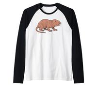 Talpa Ratto Mammifero Sotterraneo Furless Raro Animale Creatura Maglia con Maniche Raglan