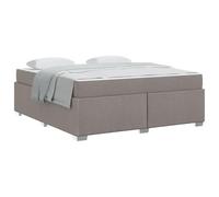 Talpa Upholstered Bed Frame with Pocket Sprung Mattress 180x200cm King Size, Modern Fabric Platform Bed with Engineered Wood Slat Support, Durable Bedroom Set for 280kg Capacity, Easy Assembly