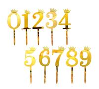 Talpe Per Torte Con Numeri Da Zero A Nove,Decorazione Per Cupcakes E Pasticceria In Materiale Acrilico | Per Torta Di Compleanno Felice Con Cifre Da 0 A 9 - per Celebrazioni Graduazioni Bod