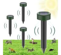 Talpe Ultrasuoni Solare 4 Pezzi, Repellente Solare Scaccia Talpa, Dissuasore per Talpe a Ultrasuoni Utilizzato per Respingere Talpes, Arvicole, Serpenti Protegge Prati e Giardini