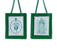 TALPGOD Scapolare Verde Di Cuore Immacolato Di Maria, Escapularios Catolicos, Regalo Religioso, Decorazione Cattolica Messicana