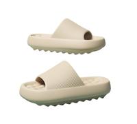 TALWHAH Pantofole Ciabatte da bagno estive con suola spessa - comode pantofole casa for interni/esterni per donna e uomo(Khakis,40 EU)