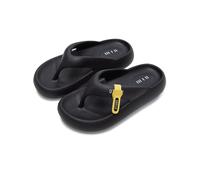 TALWHAH Pantofole Infradito da donna con tacco alto e suola spessa, sandali spiaggia morbidi for l'estate per donna e uomo(Black,40 EU)