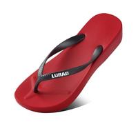 TALWHAH Pantofole Infradito da donna - Sandali spiaggia con design a clip for le vacanze estive per donna e uomo(Red,35 EU)