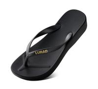 TALWHAH Pantofole Infradito da donna - Sandali spiaggia con design a clip for le vacanze estive per donna e uomo(Black,40 EU)