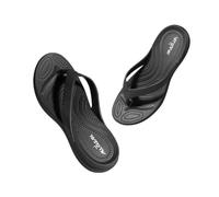 TALWHAH Pantofole Infradito leggere in EVA da donna - for casa e for l'esterno per donna e uomo(Black,37 EU)