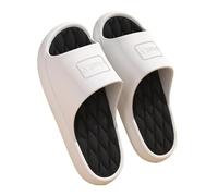 TALWHAH Pantofole Men's Soft Thick Sole Shower Comfortable Indoor House Shoes per donna e uomo(White,44 EU)