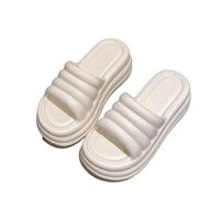 TALWHAH Pantofole Women's Height Increasing Summer Slippers, Thick Bottom Comfortable Indoor Outwear One Word Drag per donna e uomo(White,41 EU)