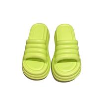TALWHAH Pantofole Women's Height Increasing Summer Slippers, Thick Bottom Comfortable Indoor Outwear One Word Drag per donna e uomo(Green,37 EU)
