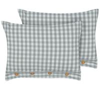 TALYA Set di 2 cuscini Trama a scacchi Verde menta 40 x 60 cm