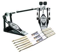 Tama HP600DTW Iron Cobra Duo Glide - Macchina a doppio piede + 3 paia di bacchette keepdrum