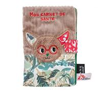 Tamalou il fennec - Protezione per libretto sanitario del bambino, in morbido velluto, ideale come regalo per la nascita, nei colori di Tamalou il fennec marrone, peluche solidale medici senza fron