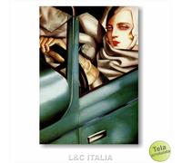 Tamara de Lempicka Autoritratto Bugatti Stampa su Tela Arrotolata 50x70 Canvas