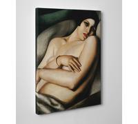 Tamara de Lempicka Rafaela su Fondo Verde Stampa su Tela Canvas Effetto Dipinto