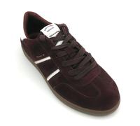 Tamaris 23624 sneaker pelle scamosciata bordeaux ecopelle bianca fondo gomma