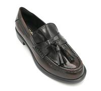Tamaris 24317 mocassino ecopelle lucida marrone mogano nappe tacco T 3,5cm