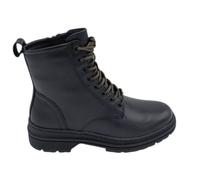 Tamaris 25230 stivaletto allacciato pelle nera cerniera t.2cm fondo gomma 5/6