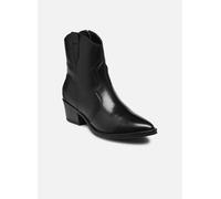 Tamaris Donna Absatzstiefelette Leder Blockabsatz Bequem, Black Leather, 41 EU