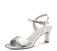 Tamaris Donna Sandal Heel Synthetik, Silver, 39 EU