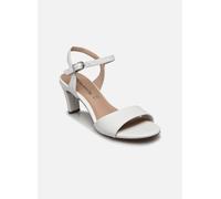 Tamaris Donna Sandal Heel Synthetik, White Matt, 38 EU