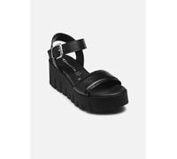 Sandali chunky con zeppa in pelle Nero 41