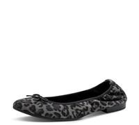Tamaris Ballerina da Donna in Argento/Platino, Grigio Leopardo, 40 EU