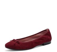 Tamaris Ballerina da Donna Piatta, Rosso (Merlot Suede), 39