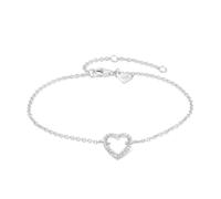 Tamaris Bracciale a forma di cuore TJ-0548-B-21 argento 925, 21 cm, Argento, Zirconia cubica