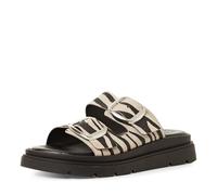 Tamaris Ciabatte da donna, pantofole, plantare TOUCHit, Zebra nera, 41 EU