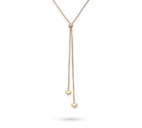 Tamaris Collana lunga da donna con cursore e cuori in acciaio inox | Impermeabile, delicato sulla pelle, 80 cm, regolabile individualmente