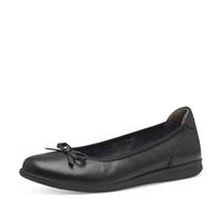 Tamaris Comfort Ballerine da donna in pelle con fiocco, Nero (Black Nappa), 37 EU