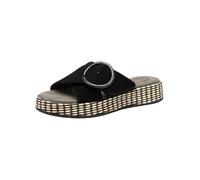 Tamaris Comfort Damen Pantolette Leder Wide Fit, Sandali con Zeppa Donna, Nero, 40 EU