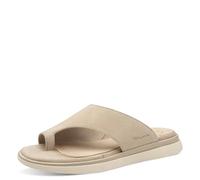 Tamaris Comfort Damen Pantolette Leder Wide Fit, Sandali Donna, Camoscio Beige, 40 EU