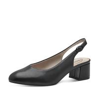 Tamaris Comfort Damen Slingpumps aus Leder Elegant, Scarpe Basse Donna, Nero, 36 EU