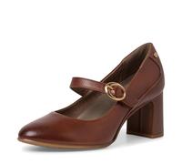 Tamaris Comfort décolleté da donna con cinturino in pelle Elegante calzata comfort, Marrone (Cognac), 37 EU