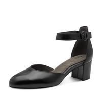 Tamaris Comfort décolleté da donna con cinturino in pelle Elegante, Nero (Black Nappa), 37 EU