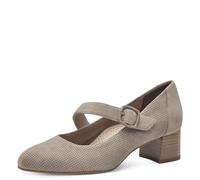 Tamaris Comfort décolleté da donna con cinturino in pelle Mary Jane, Grigio (Hellgrau), 40 EU