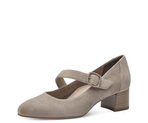 Tamaris Comfort décolleté da donna con cinturino in pelle Mary Jane, Grigio (Hellgrau), 40 EU