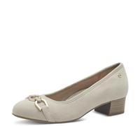 Tamaris Comfort décolleté da donna in pelle tacco basso, Beige (Beige Suede), 38 EU