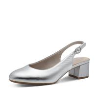 Tamaris Comfort décolleté slingback da donna in pelle eleganti, Argento (Silver), 39 EU