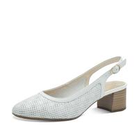 Tamaris Comfort décolleté slingback da donna in pelle eleganti, Bianco (White), 40 EU