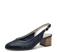 Tamaris Comfort décolleté slingback da donna in pelle eleganti, Blu (Navy), 38 EU