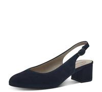 Tamaris Comfort décolleté slingback da donna in pelle eleganti, Blu (Navy Suede), 38 EU